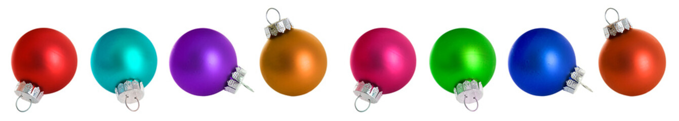 christmas: christmas ornaments in all colors
