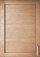 Wooden door of wardrobe in kitchen