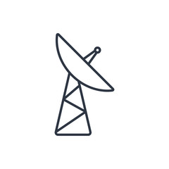 Wall Mural - outline icon of dish antenna