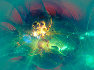 Wall Mural - grunge abstract textured digital collage, artistic background