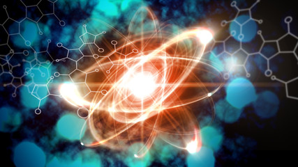 Wall Mural - atom particle