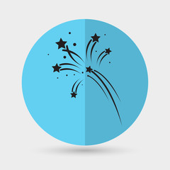 Wall Mural - Fireworks rockets sign icon. Explosive pyrotechnic device symbol