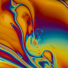 Psychedelic Abstract Made By Light Reflecting Off Of A Soap Bubble