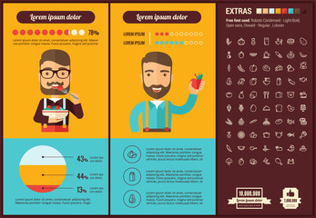 Poster - Healthy Food flat design Infographic Template