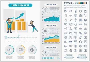 Wall Mural - Technology flat design Infographic Template