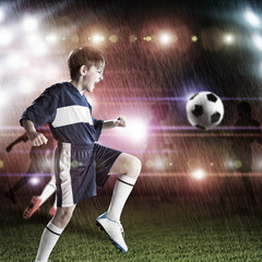 Wall Mural - Young soccer player