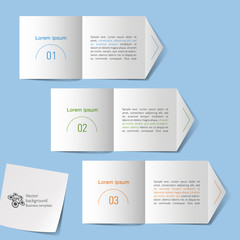 Wall Mural - Infographics Web Banner & Label Design,Paper Craft 