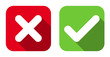 cross & check flat icons