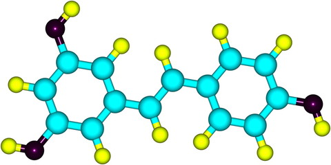 Poster - Resveratrol molecular structure isolated on white