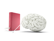 Book Charging Brain Concept