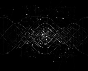 DNA Abstract background collection. Futuristic technology interf