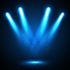 Wall Mural - Vector stage spotlight background