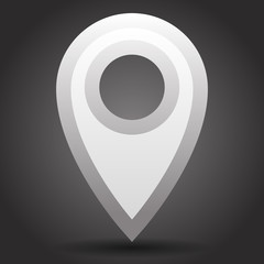 Aufkleber - Map pin, map marker vector. Arrow, pointer icon for cartography,