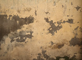 Fototapeta Mapy - Texture of old wall covered with yellow stucco
