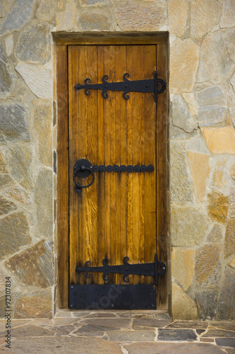 Naklejka na szybę Old wooden door