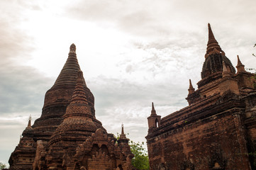 Ancient City in Bagan Archaeological Zone, Myanmar with over 200