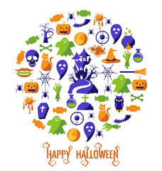  Set of Happy Halloween icons