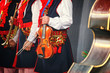 folk musician with contrabass