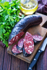 Wall Mural - homemade blood sausage