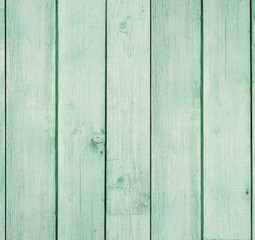 Wall Mural - Old wooden board painted light green.