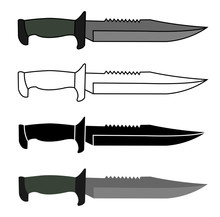 Military Combat Knife Set