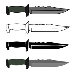 military combat knife set