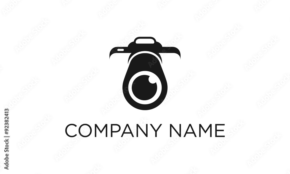 camera photography logo design template - obrazy, fototapety, plakaty 