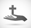 © jpgon - Isolated hand giving a christian cross