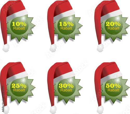 Weihnachtsrabatt Sterne grün