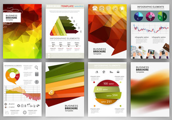 Wall Mural - Polygonal business backgrounds, abstract concept infographics an