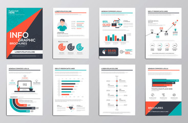 Wall Mural - infographics elements for corporate brochures