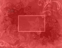 Formal Red Floral Background With Text Box
