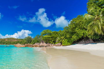 Anse Lazio - Tropical beach in Seychelles, paradise island Praslin