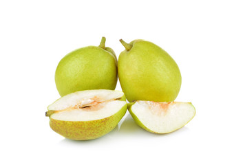 Wall Mural - Chinese fragrant pears  on white background