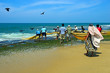 Sri Lanka, November 14: Indian Ocean fishermen pull the net with