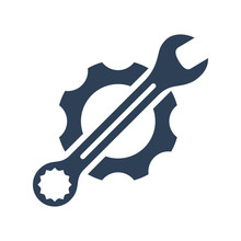 Wrench And Gear Icon, Logotype
