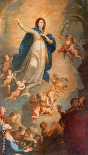 Naklejka samoprzylepna Banska stiavnica - założenie Dziewicy Maryi w kościele parafialnym