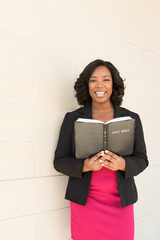 African American Woman Reading The Bible