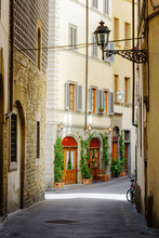 The Via Lambertesca Street At Historic Center Of Florence, Italy