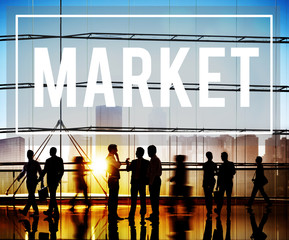 Wall Mural - Market Strategy Plan Marketing Vision Concept