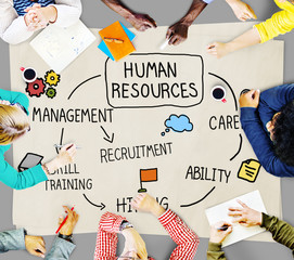 Wall Mural - human resources career hiring job concept