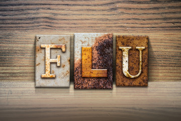 Wall Mural - Flu Concept Letterpress Theme