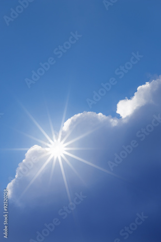 Plakat na zamówienie Sonnenstrahlen durch Wolken
