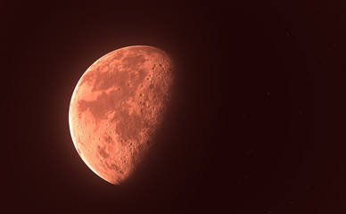 Wall Mural - red blood moon or planet