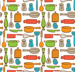 Wall Mural - cooking utensil background