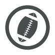 Icono redondo balon de rugby gris