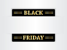 Black Friday Sales Card With Paper Cut