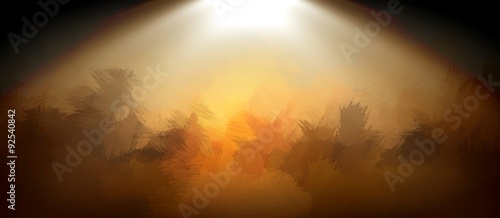 Fotomural blurr abstract background with god light on stage
