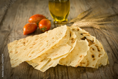 Fotomural  Pane Carasau, Carasau bread, traditional bread of Sardinia