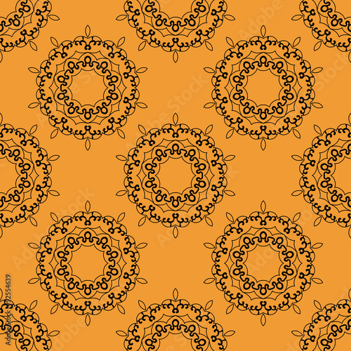 orientalne-ornamenty-na-pomaranczowym-tle